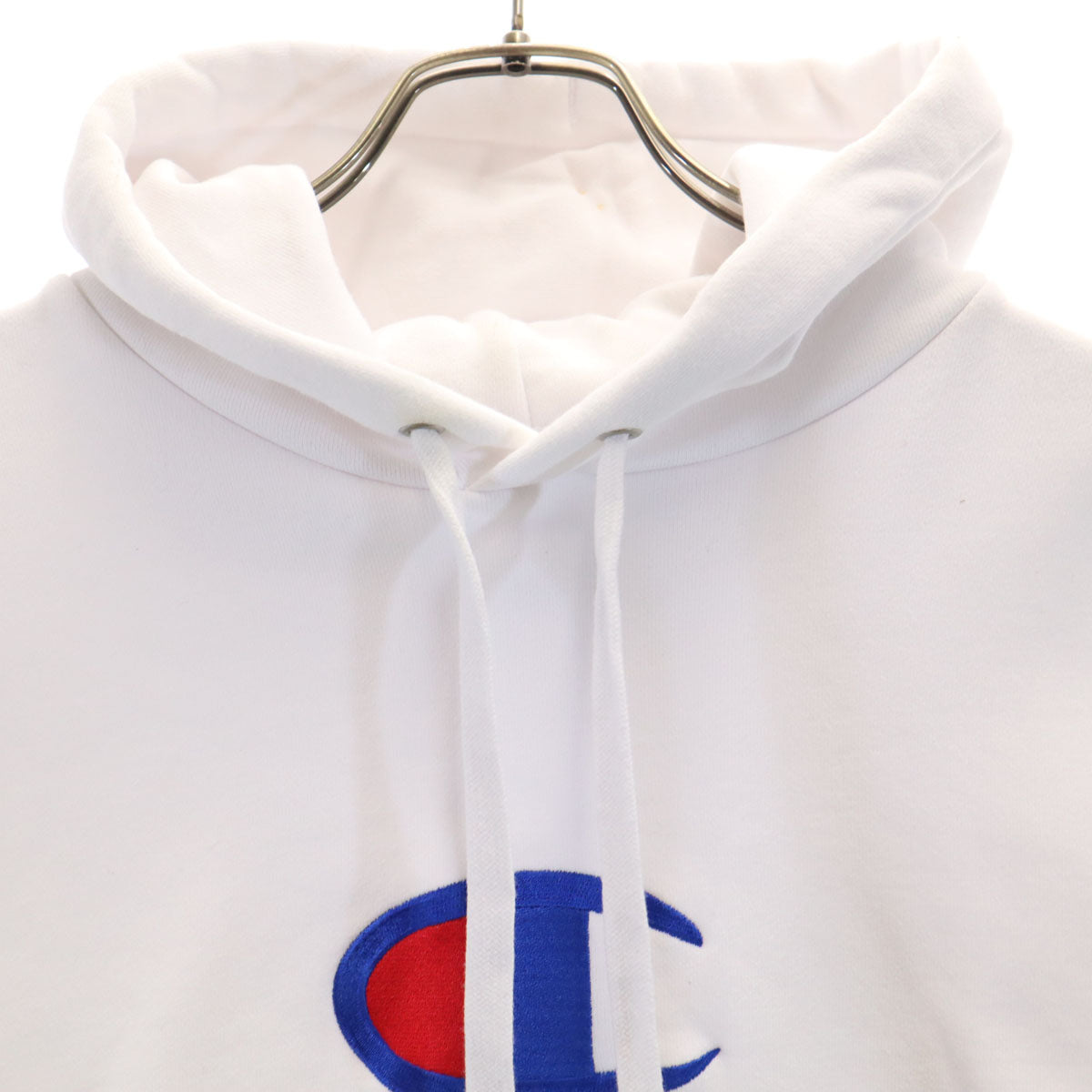 Champion チャンピオン atmos アトムス コラボ 長袖 スウェットパーカー M ホワイト 裏起毛 メンズ