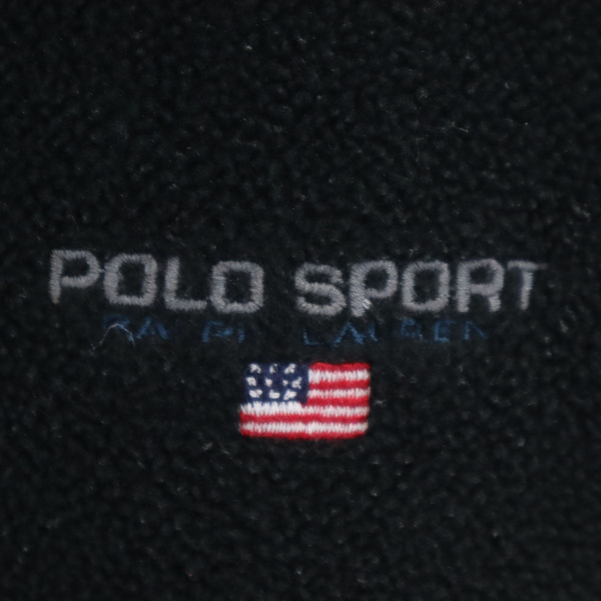 POLO SPORT RALPH LAUREN ポロスポーツラルフローレン 長袖 フリース ハーフジップ トレーナー M ブラック メンズ