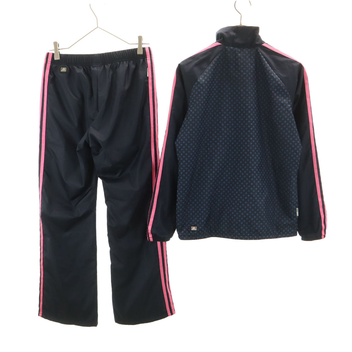 adidas アディダス ドット柄 トラックジャケット 上下 セットアップ M/S ネイビー メンズ