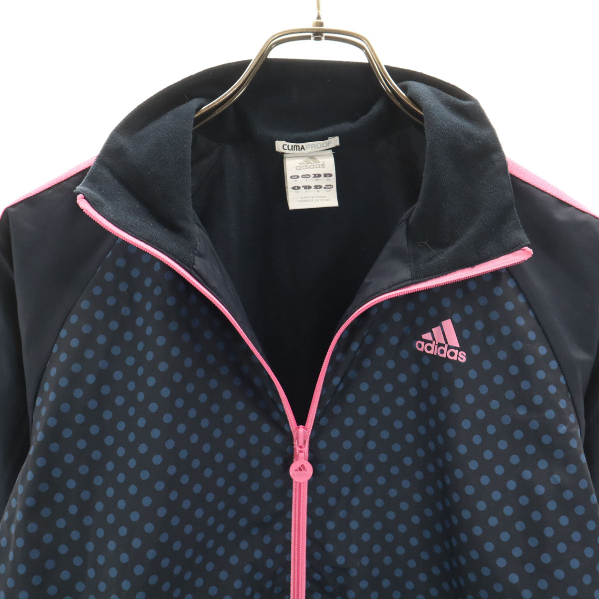 adidas アディダス ドット柄 トラックジャケット 上下 セットアップ M/S ネイビー メンズ