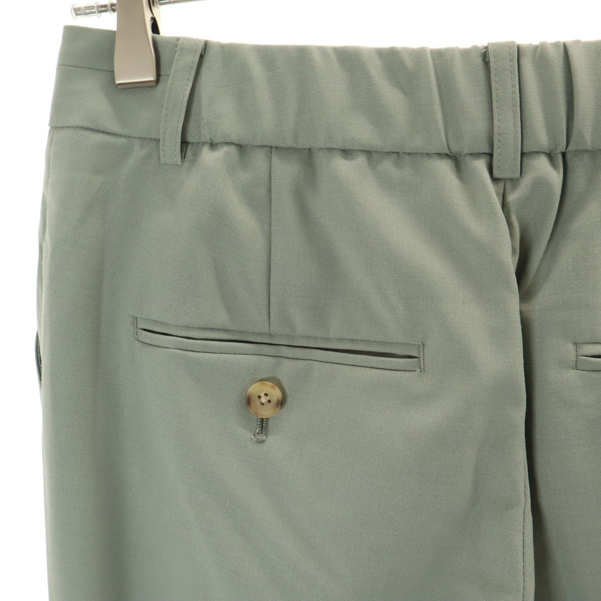 green label relaxing グリーンレーベルリラクシング ノーカラージャケット 上下 セットアップ 40 ミントグリーン レディース