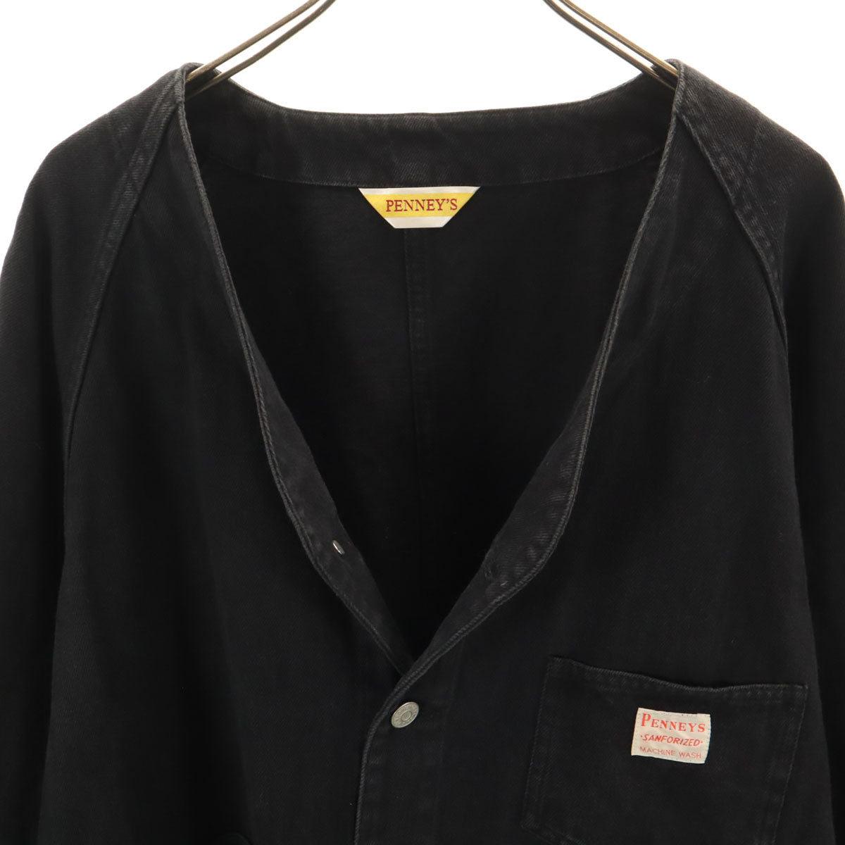 PENNEYS ペニーズ ノーカラー カバーオール ブラック メンズ