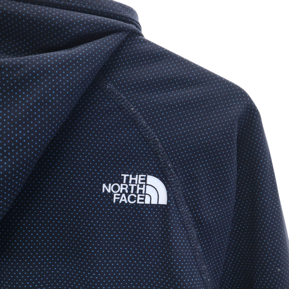 THE NORTH FACE ノースフェイス ドット柄 長袖 ジップパーカー M ネイビー NTW11543 アウトドア 水玉 レディース