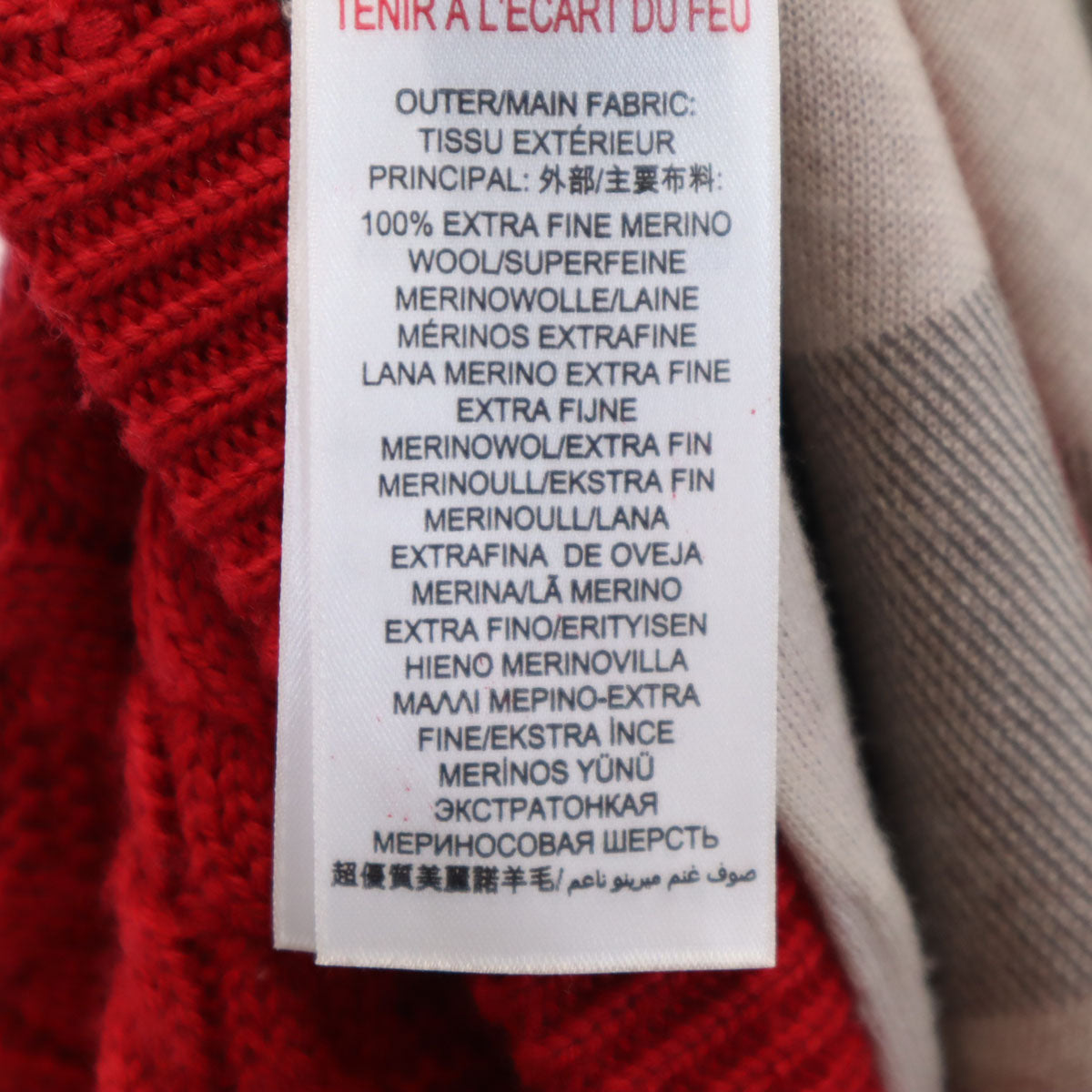 美品 BURBERRY CHILDREN バーバリー チルドレン ニット ポンチョ 18M-3Y レッド キッズ