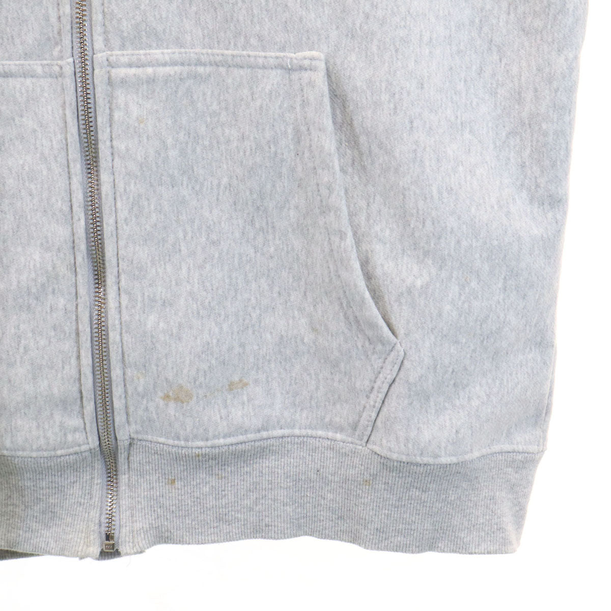 STUSSY ステューシー 長袖 スウェット ジップパーカー M グレー 裏起毛 メンズ