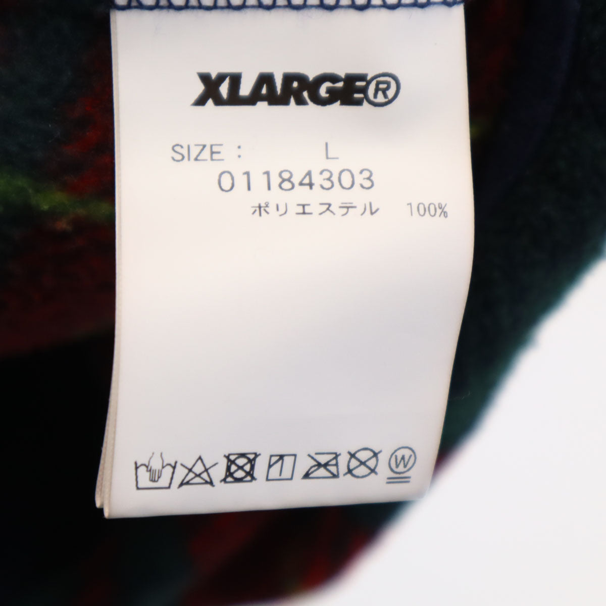 XLARGE エクストララージ チェック柄 フリースジャケット L 深緑 メンズ