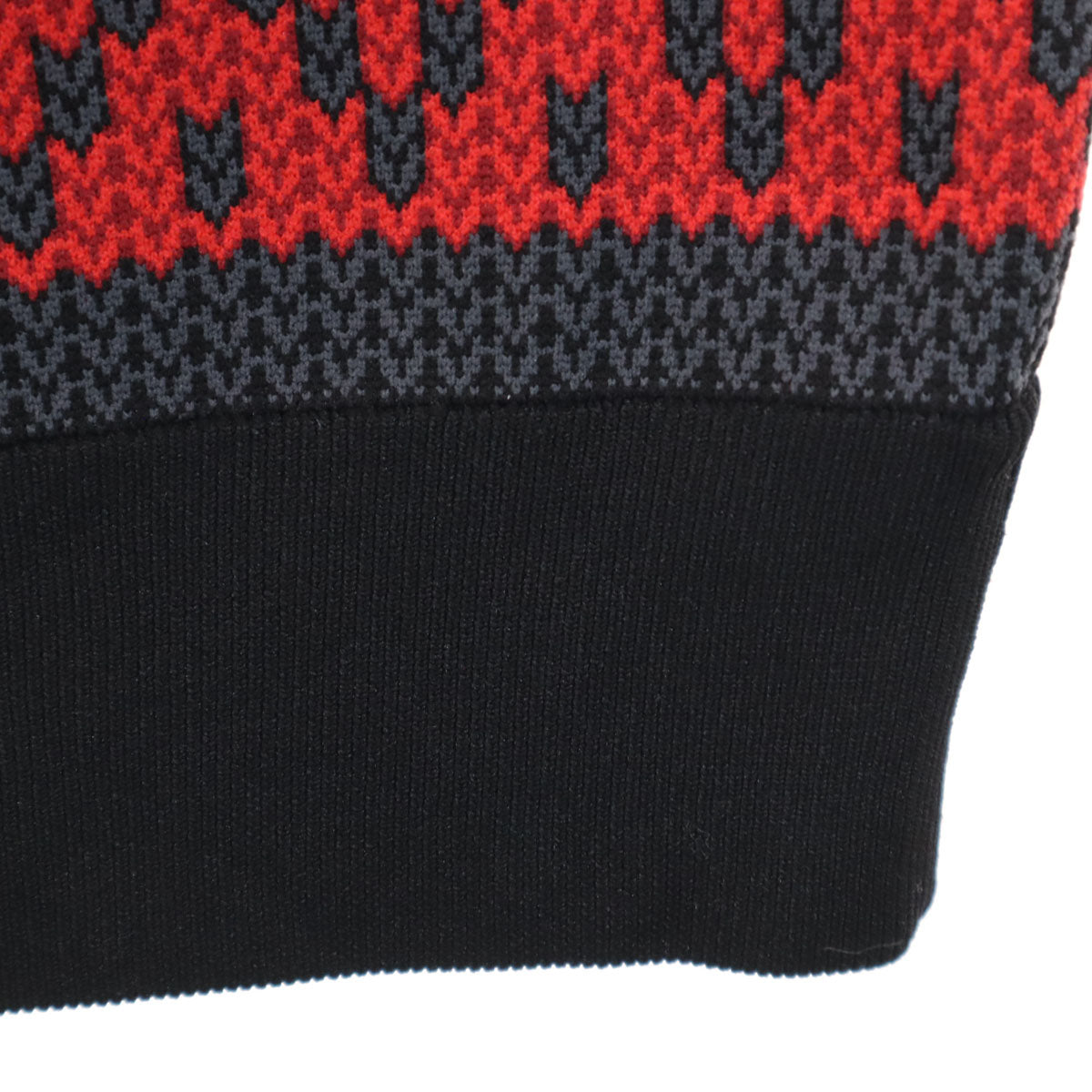 美品 DOUBLE STANDARD CLOTHING ダブルスタンダードクルージング ノルディック柄 長袖 ニット F チャコールグレー セーター レディース
