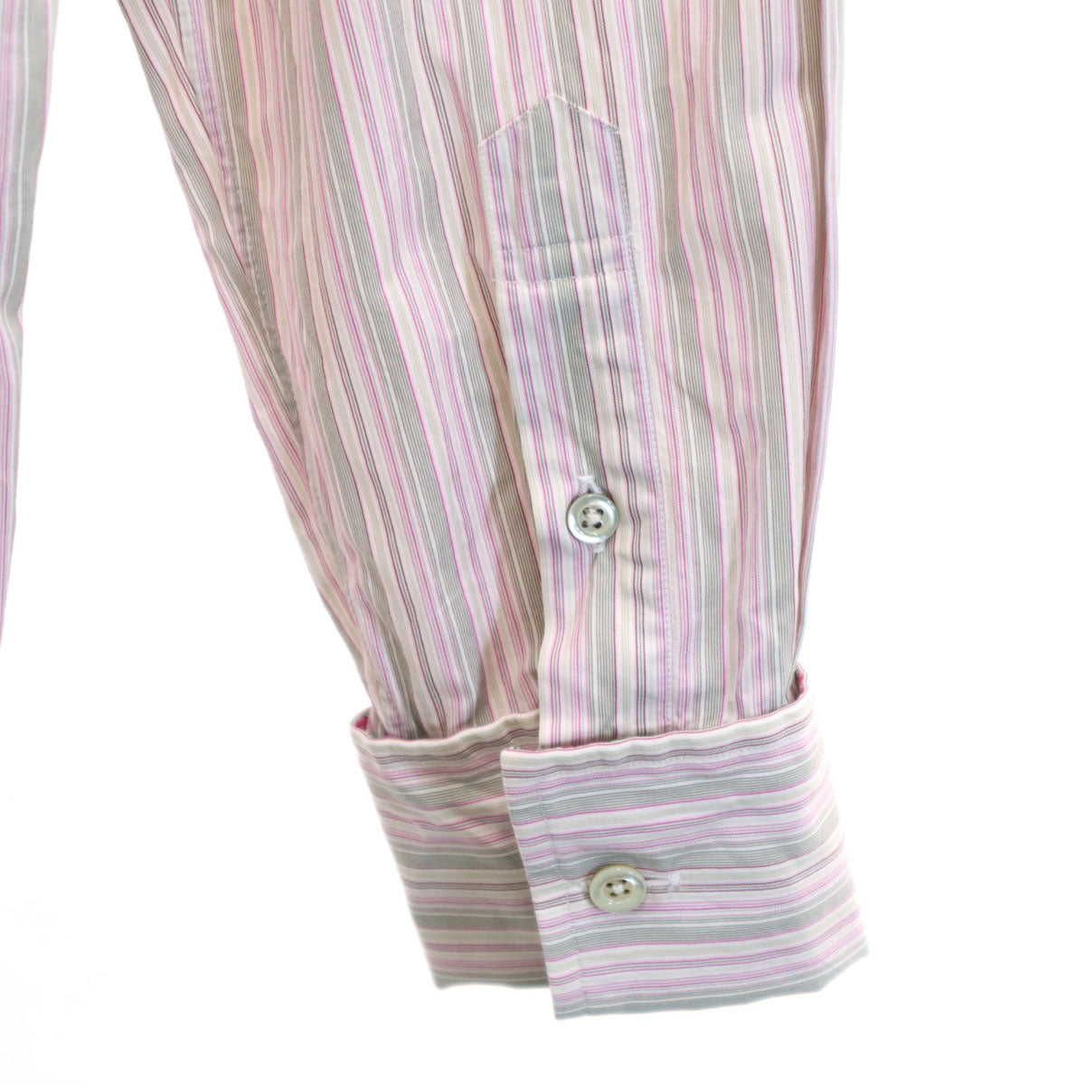 PAUL SMITH COLLECTION ポールスミスコレクション 日本製 ストライプ柄 長袖 コットンシャツ L マルチ メンズ