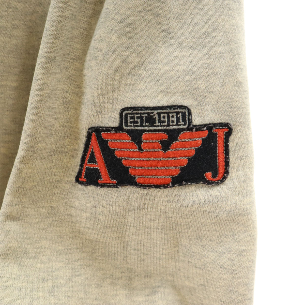 ARMANI JEANS アルマーニジーンズ 長袖 ダメージ加工 パーカー XL グレー メンズ