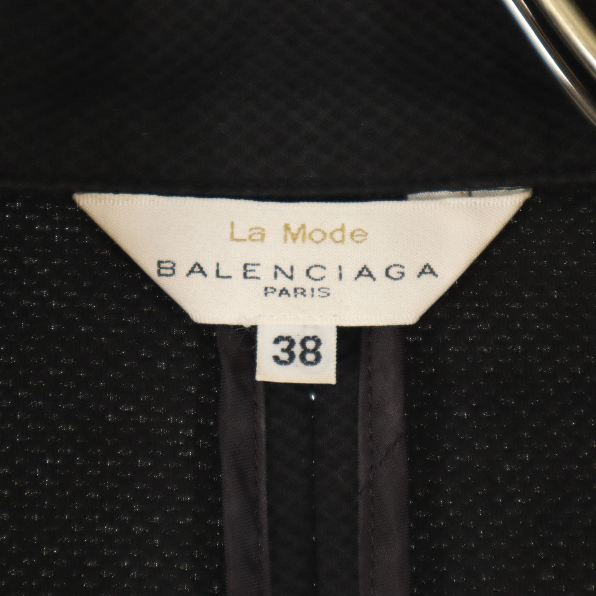 BALENCIAGA バレンシアガ 90s 日本製 オールド ジャケット 38 ブラック レディース