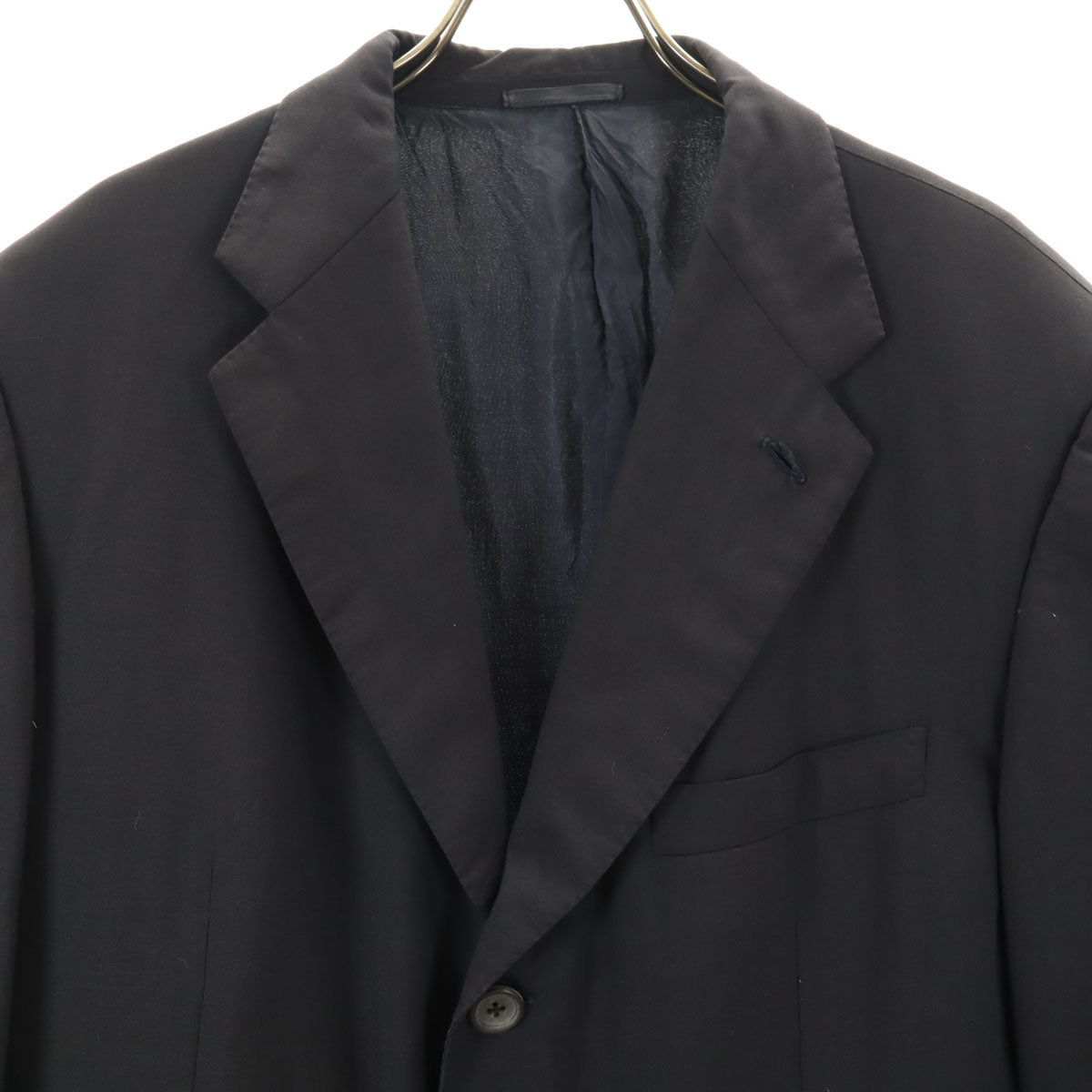 GIORGIO ARMANI ジョルジオアルマーニ イタリア製 カシミヤブレンド テーラードジャケット 50 ネイビー メンズ