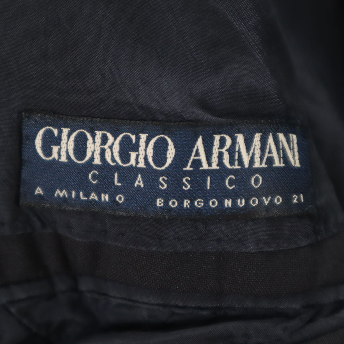 GIORGIO ARMANI ジョルジオアルマーニ イタリア製 カシミヤブレンド テーラードジャケット 50 ネイビー メンズ