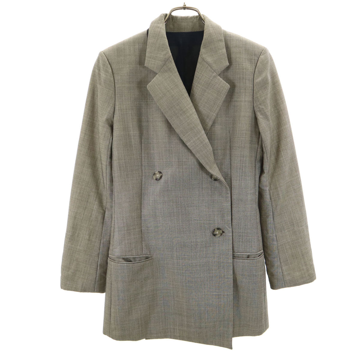 HELMUT LANG ヘルムートラング ウールブレンド テーラードジャケット 4 グレー レディース