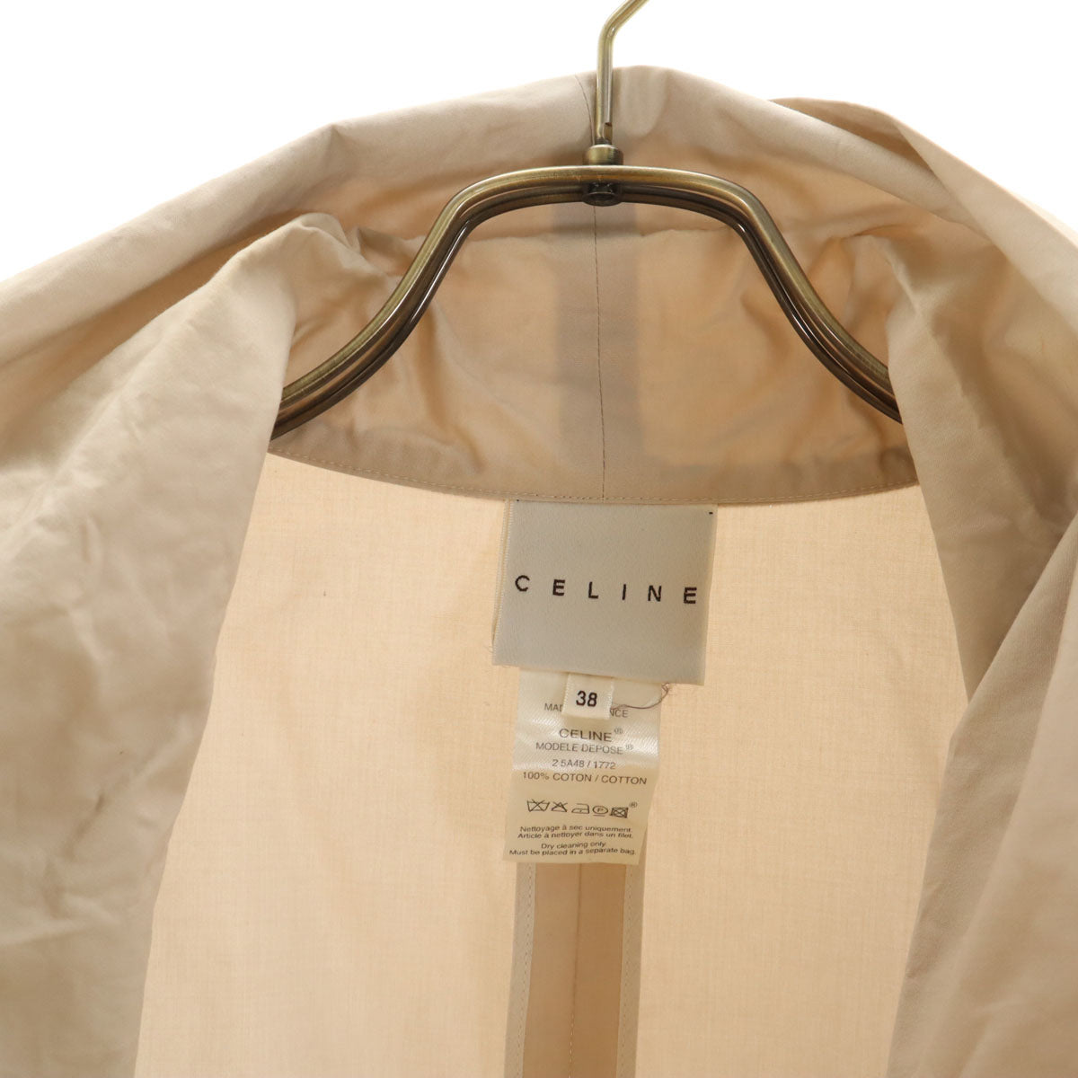 CELINE セリーヌ フランス製 ジャケット 38 アイボリー レディース