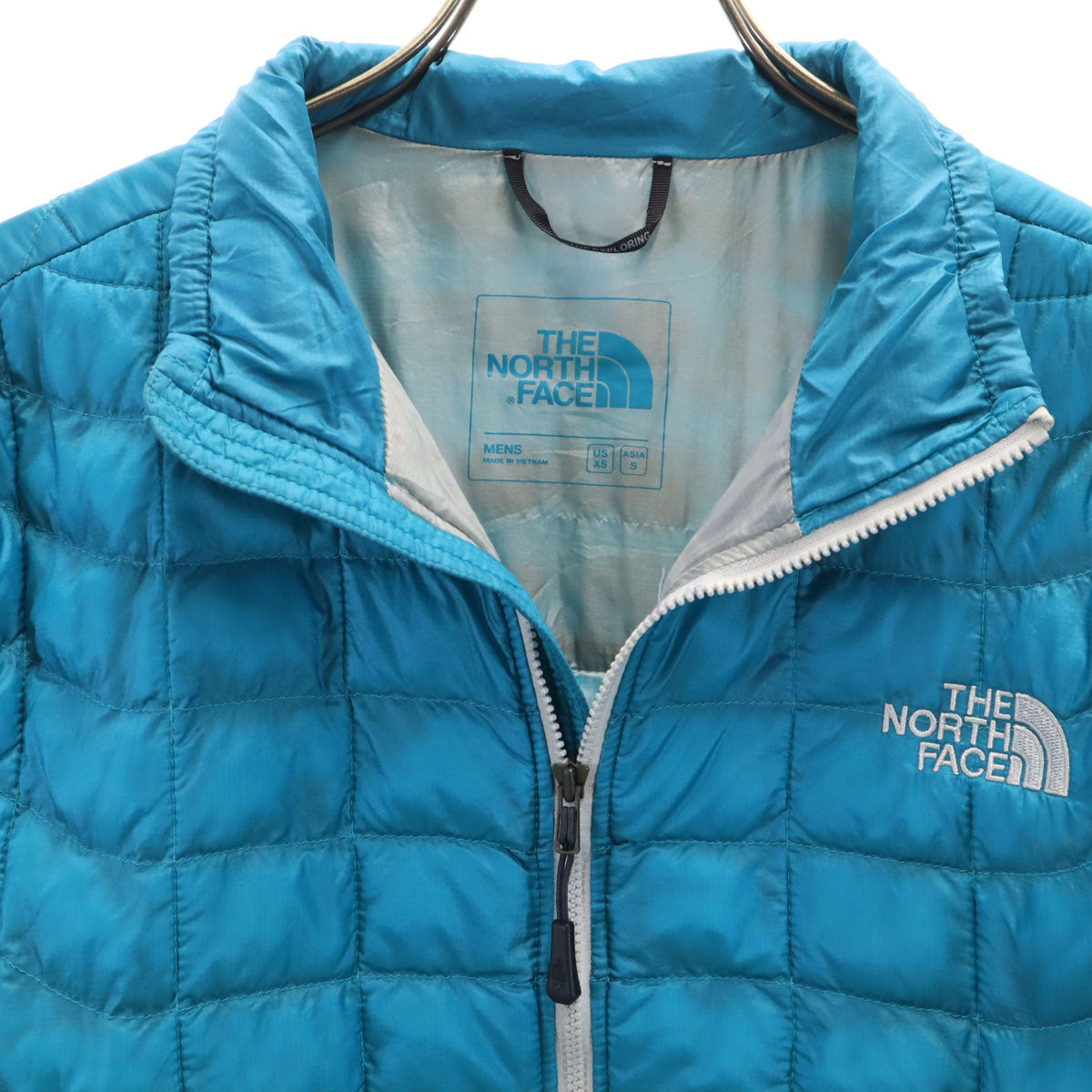 THE NORTH FACE ノースフェイス ライト 中綿ジャケット S 水色 TC8Q アウトドア ポケッタブル メンズ