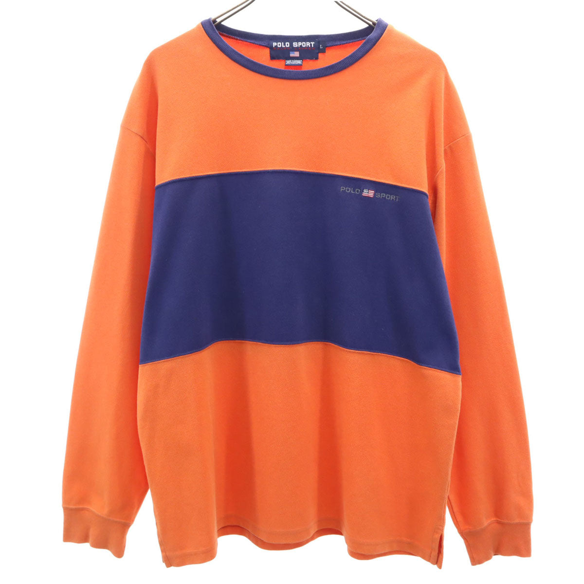 POLO SPORTS ポロスポーツ 90s オールド 長袖 トレーナー L オレンジ系 スウェット メンズ
