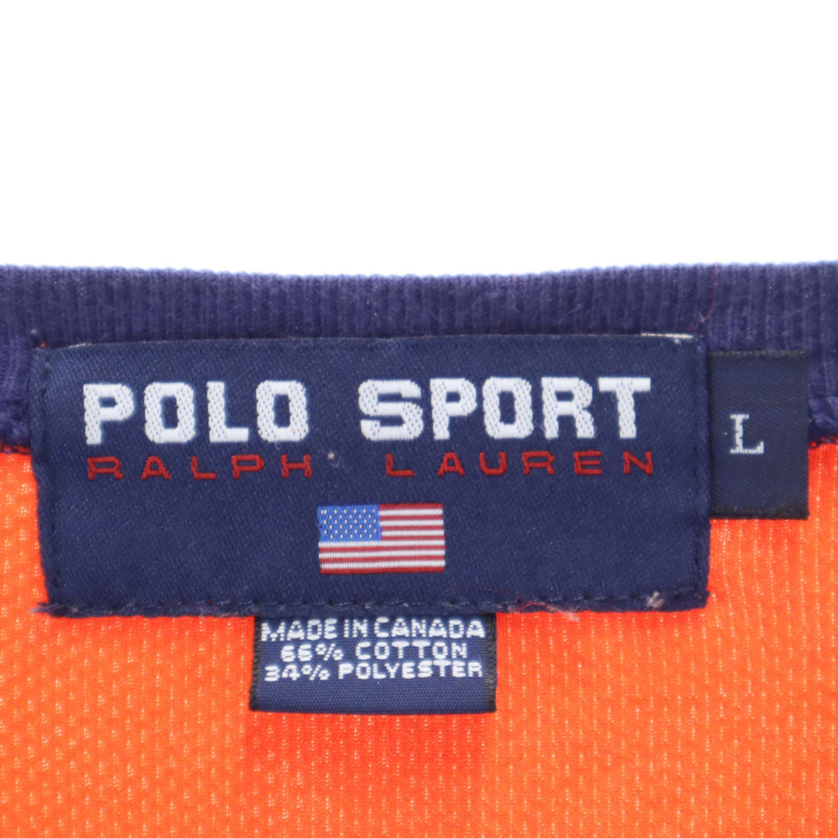 POLO SPORTS ポロスポーツ 90s オールド 長袖 トレーナー L オレンジ系 スウェット メンズ