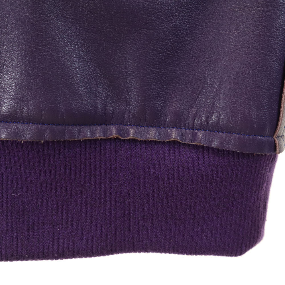 Needles ニードルズ 日本製 レザージャケット XS パープル ネペンテス ブルゾン メンズ