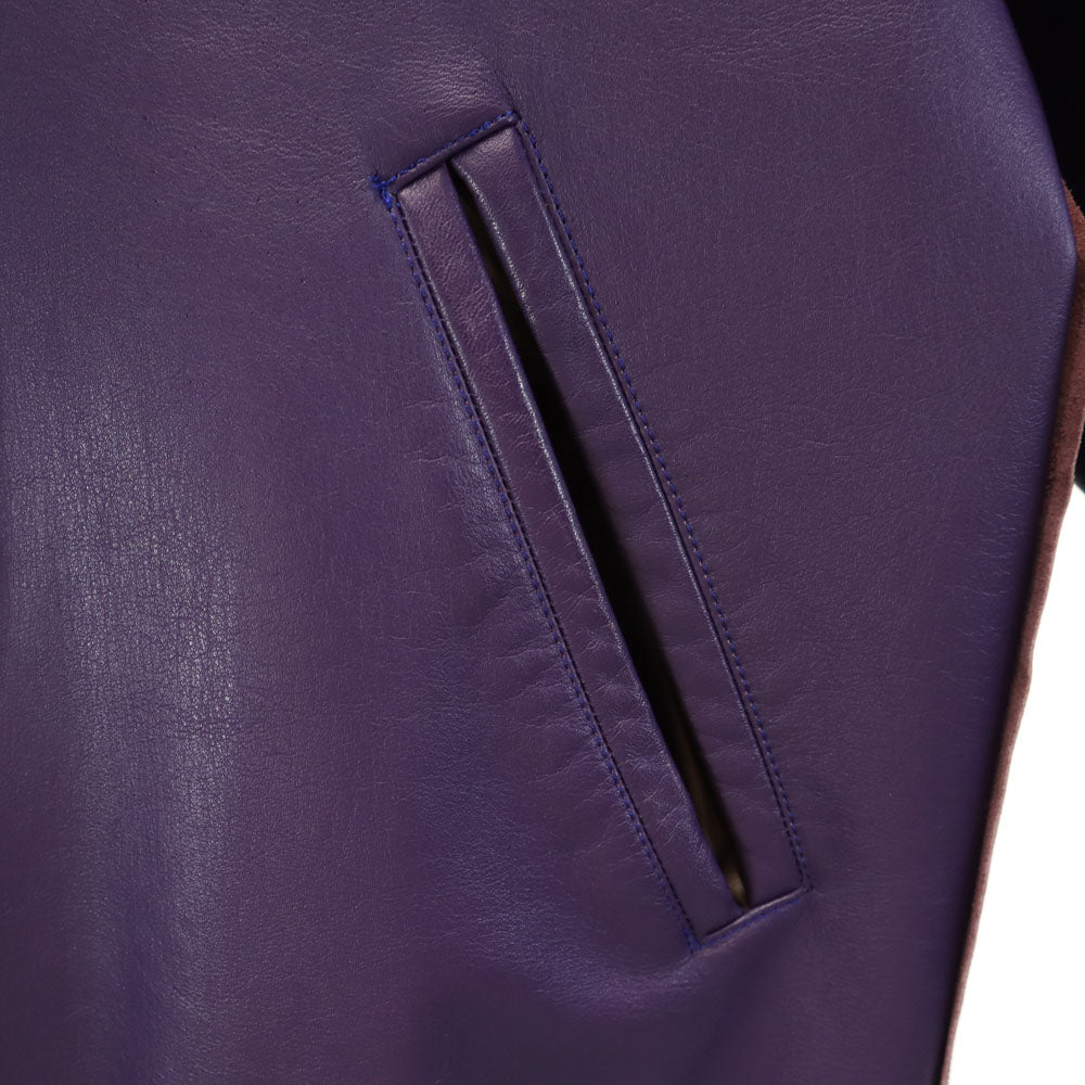 Needles ニードルズ 日本製 レザージャケット XS パープル ネペンテス ブルゾン メンズ