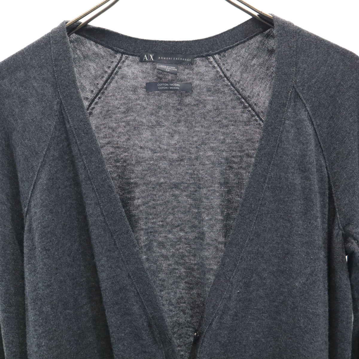 ARMANI EXCHANGE アルマーニエクスチェンジ 長袖 カーディガン S/P グレー ニット レディース