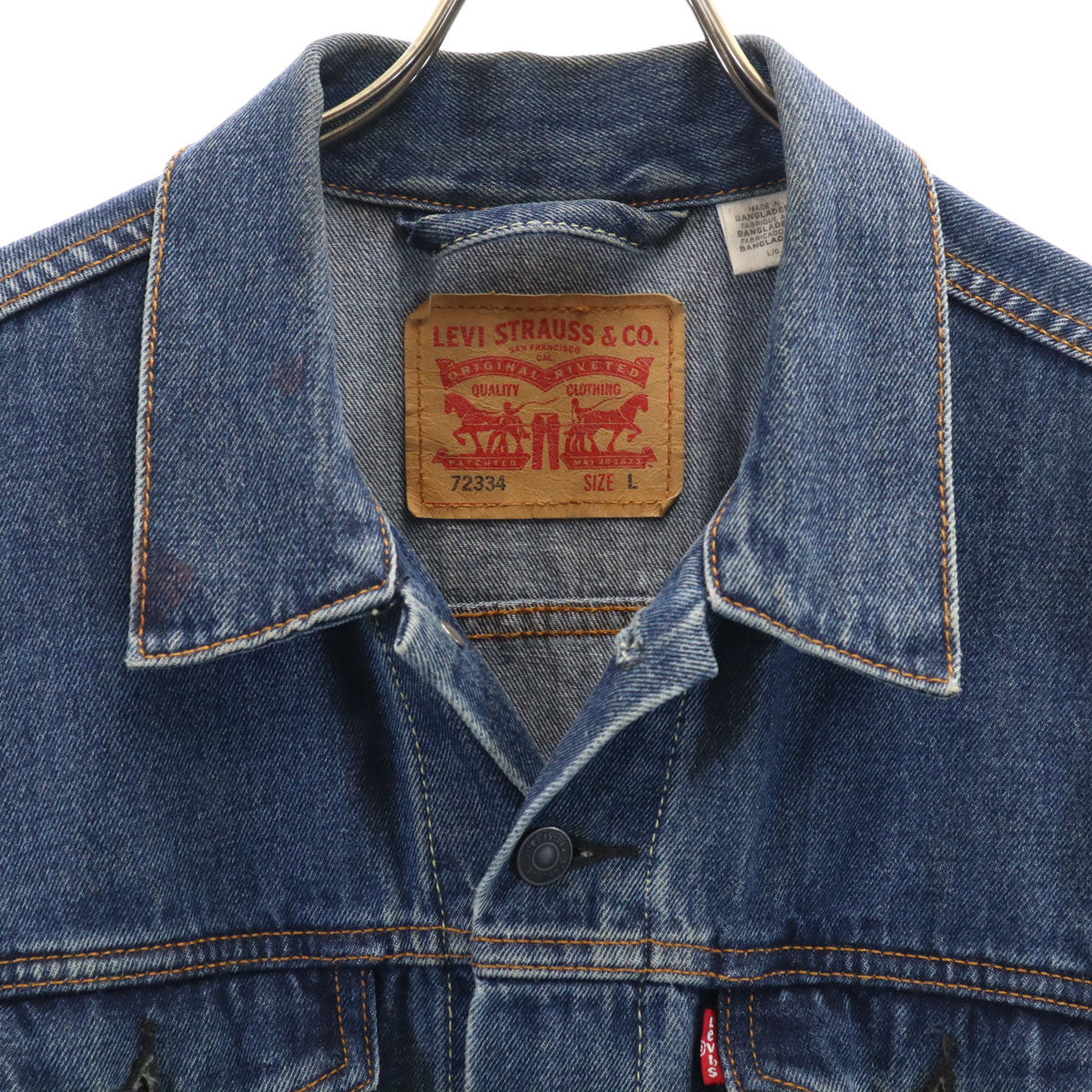 Levi's リーバイス 72334 デニムジャケット L インディゴブルー ジージャン トラッカー メンズ