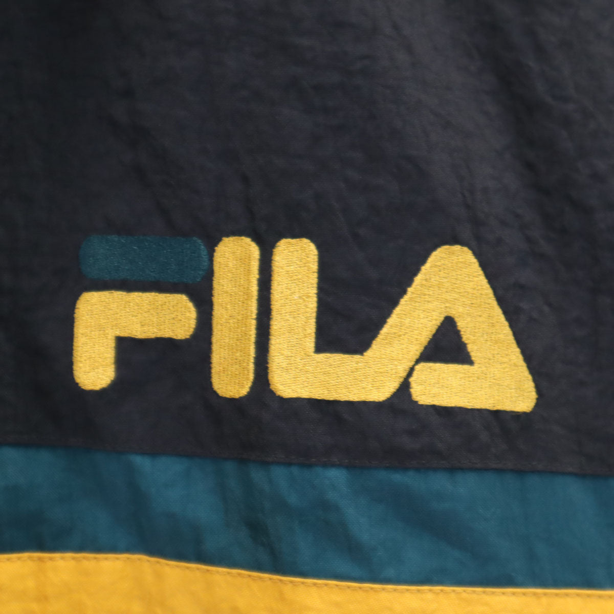 FILA フィラ 90s オールド バックロゴ 中綿ジャケット XL ブラック メンズ