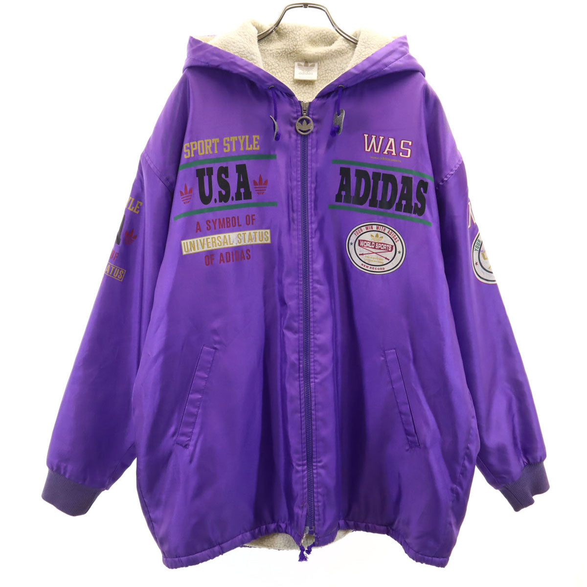 adidas アディダス 80s ヴィンテージ ジャケット O パープル 裏ボア メンズ