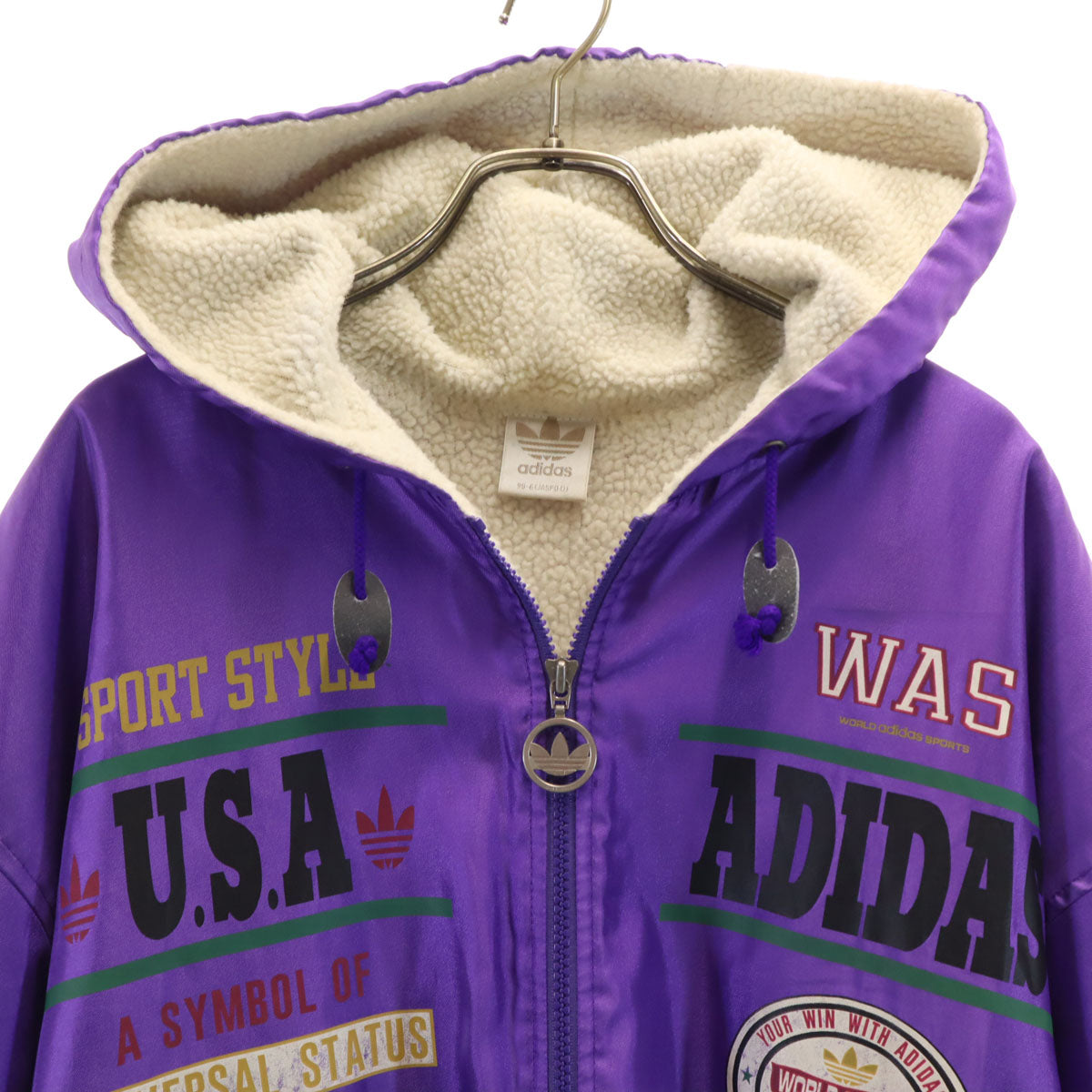 adidas アディダス 80s ヴィンテージ ジャケット O パープル 裏ボア メンズ