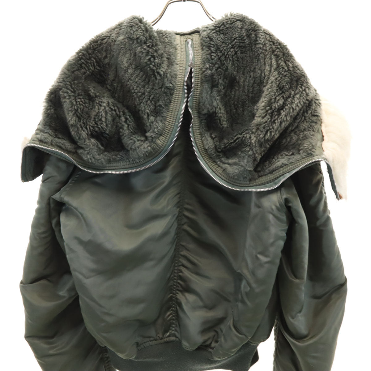 ALPHA アルファ 80s 90s USA製 民生品 USAF ヴィンテージ N-2B フライトジャケット L オリーブ系 中綿 ミリタリー メンズ