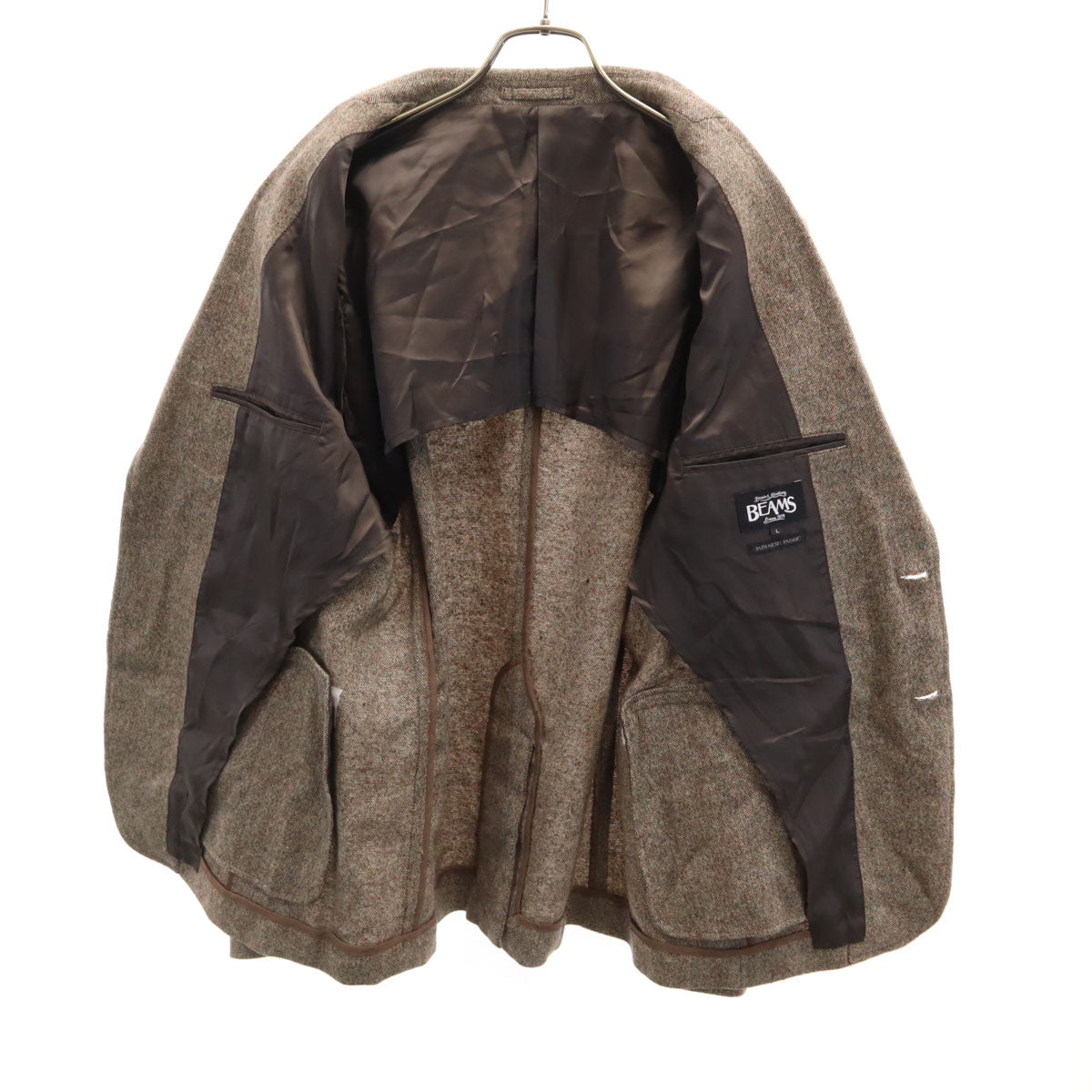 BEAMS ビームス パンツスーツ 上下 セットアップ L ブラウン メンズ