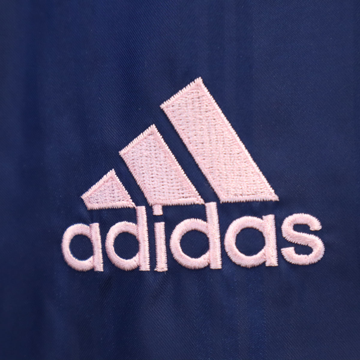 adidas アディダス ストライプ柄 トレーニング ウインドブレーカー 上下 セットアップ M ネイビー 裏トリコット 3ライン メンズ