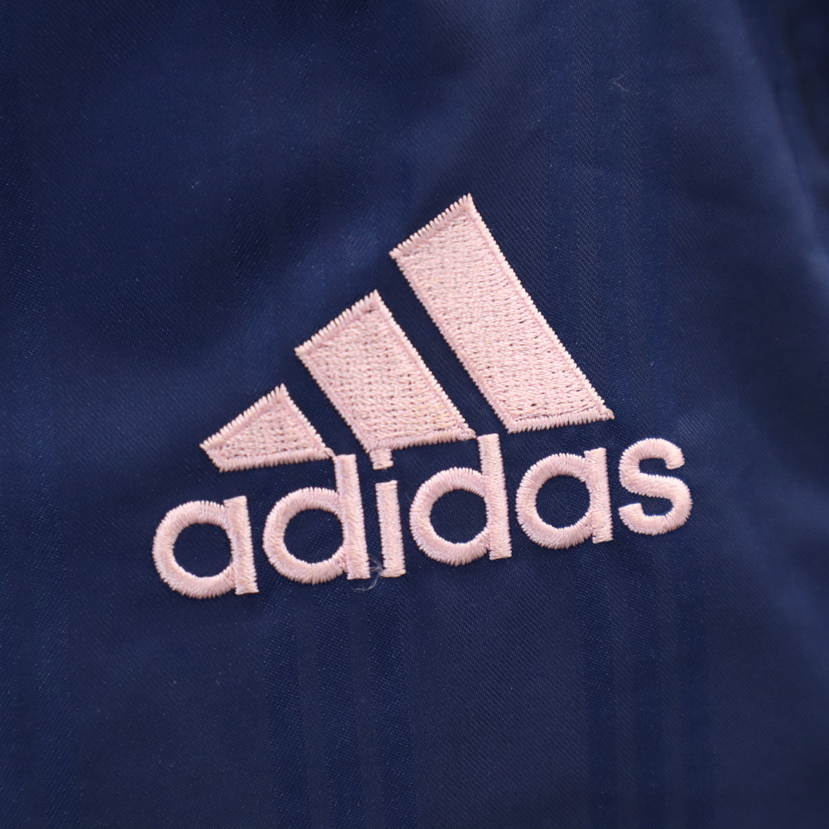 adidas アディダス ストライプ柄 トレーニング ウインドブレーカー 上下 セットアップ M ネイビー 裏トリコット 3ライン メンズ