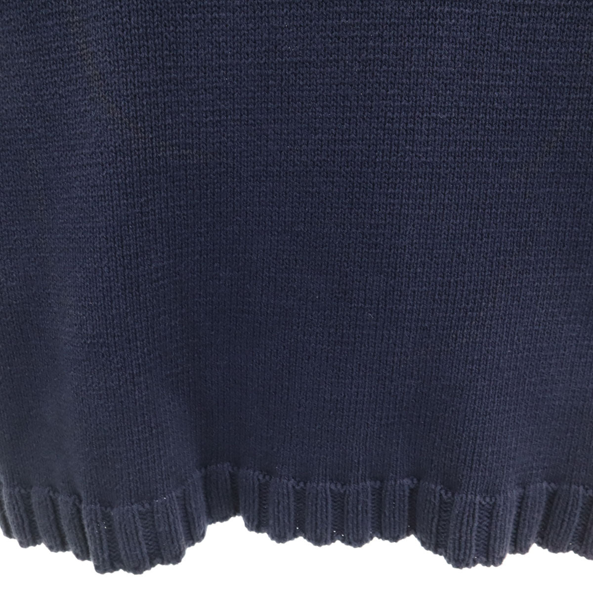 DRIES VAN NOTEN ドリスヴァンノッテン UK製 長袖 スキッパーカラー ニット M ネイビー セーター レディース