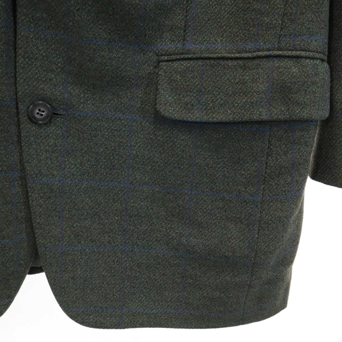 Christian Dior MONSIEUR クリスチャンディオール ムッシュ 90s オールド チェック柄 テーラードジャケット 93-80-170 オリーブ系 メンズ