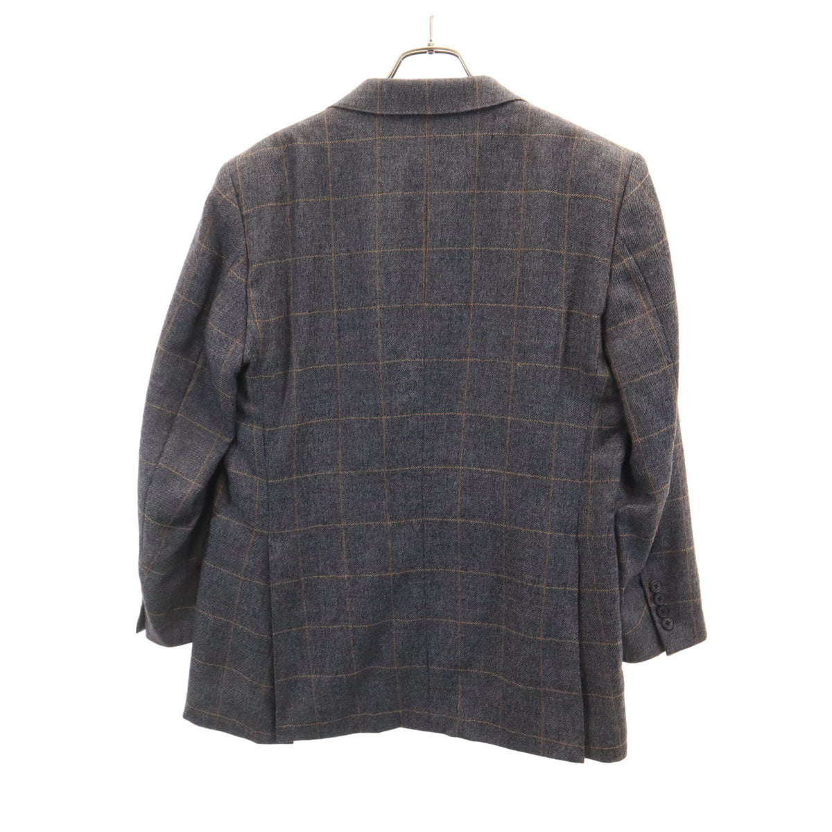 BURBERRY LONDON バーバリーロンドン 日本製 アルパカ チェック柄 テーラードジャケット AB3 チャコールグレー 三陽商会 メンズ