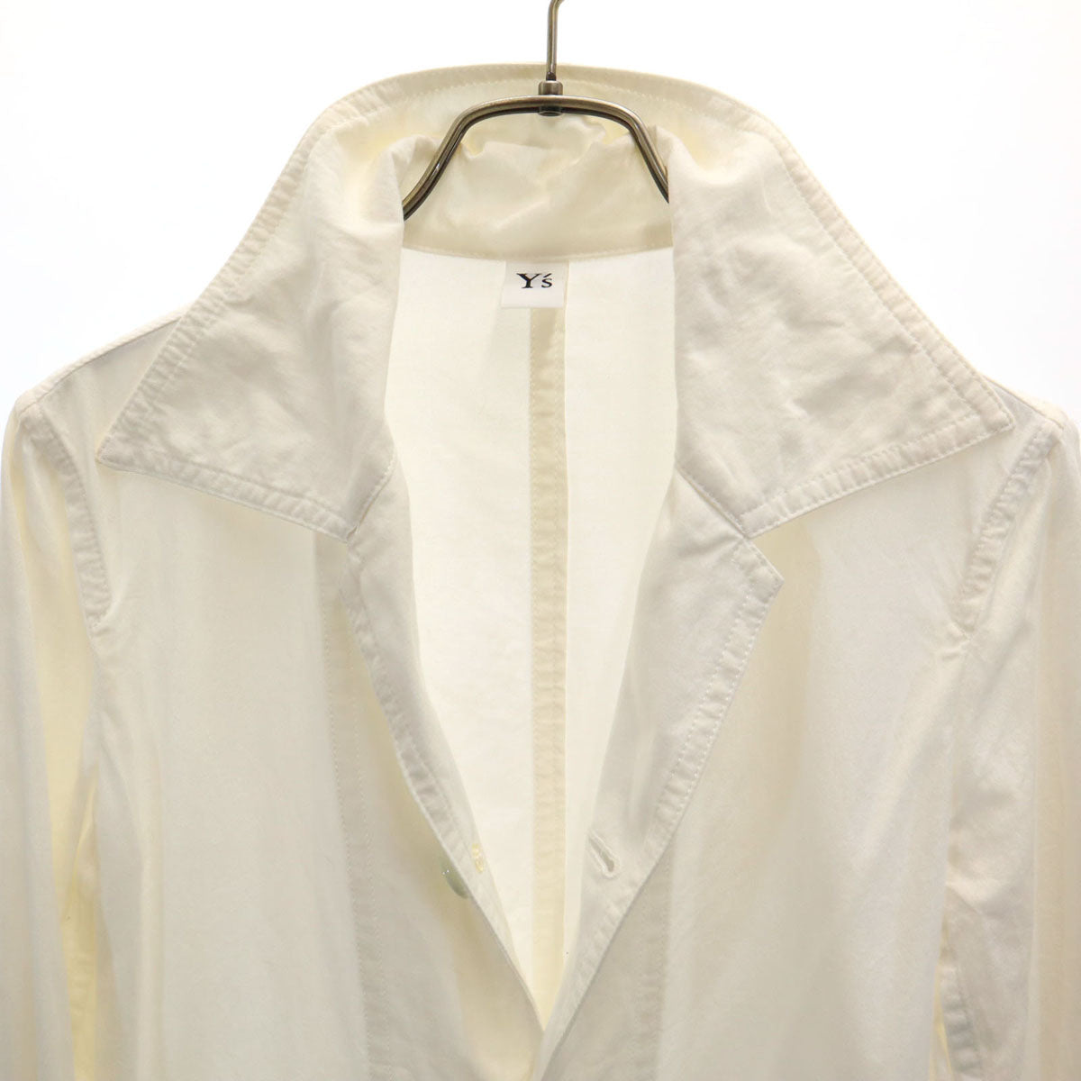Y's ワイズ 日本製 シャツジャケット 上下 セットアップ 不明/S アイボリー ヨウジヤマモト レディース