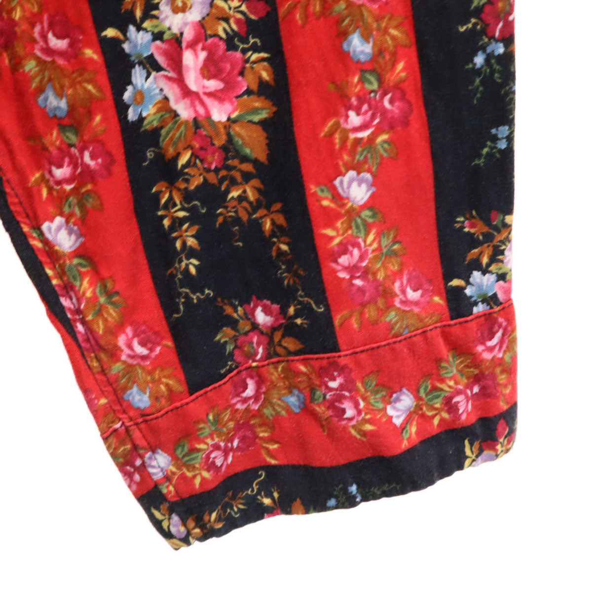 KENZO ケンゾー 90s オールド 花柄 長袖 ルームウェア 上下 セットアップ L レッド メンズ