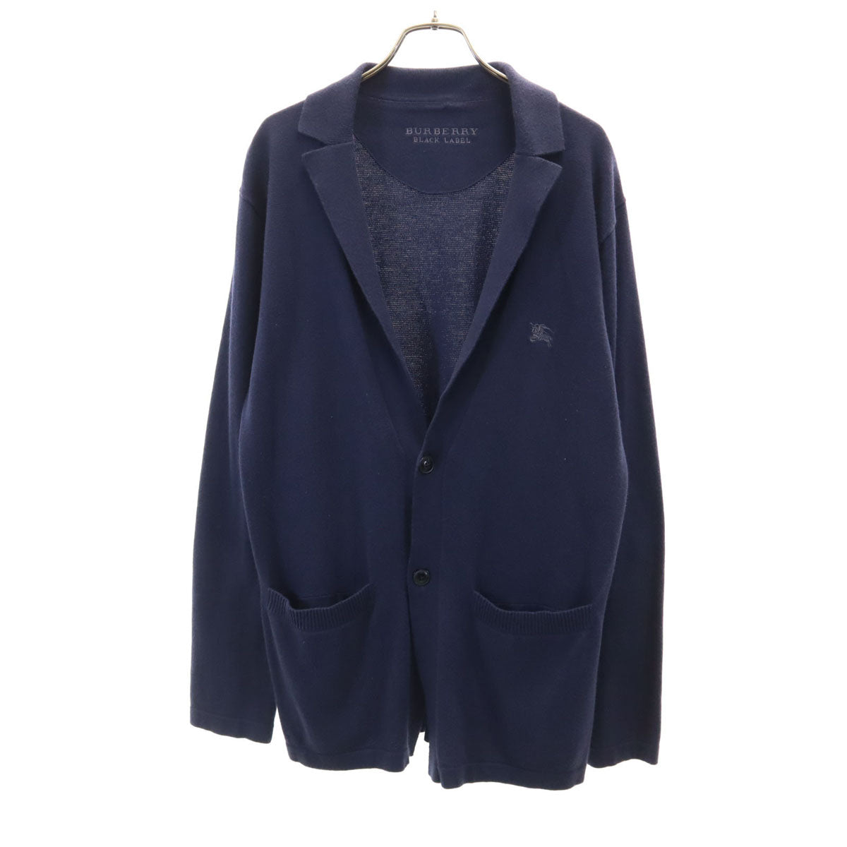 BURBERRY BLACK LABEL バーバリーブラックレーベル 長袖 ニットカーディガン 3 ネイビー 三陽商会 メンズ