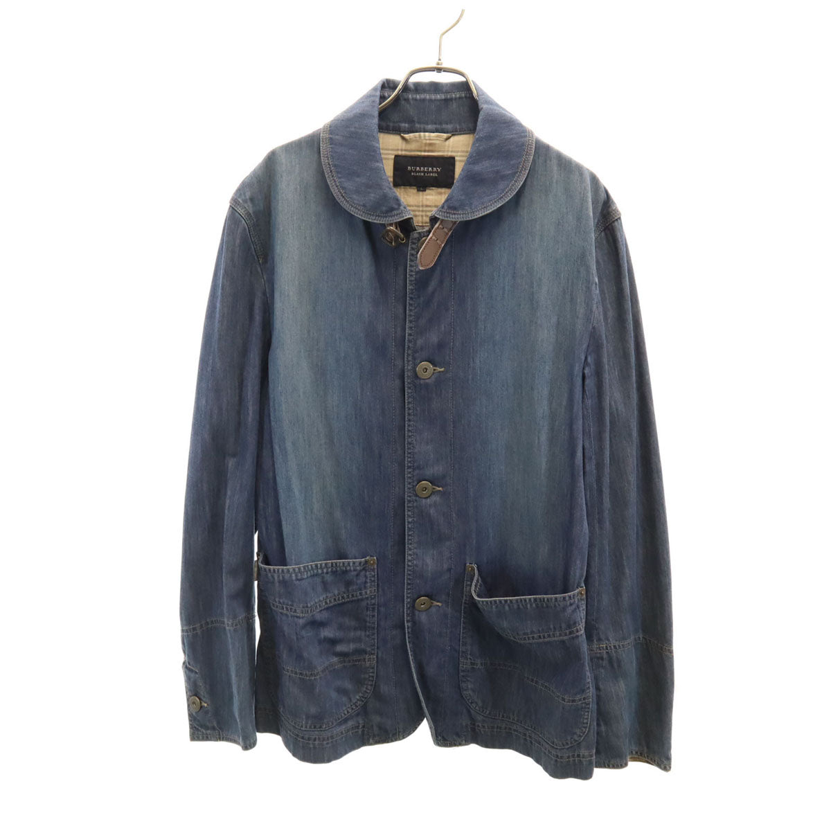 BURBERRY BLACK LABEL バーバリーブラックレーベル デニムジャケット L ブルー 三陽商会 メンズ