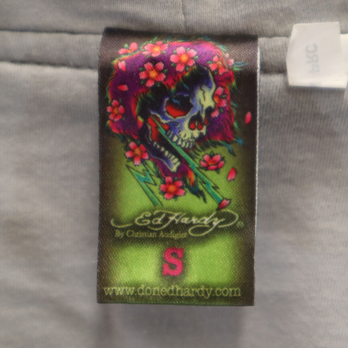 EdHardy エドハーディー 長袖 ジップパーカー S グレー メンズ