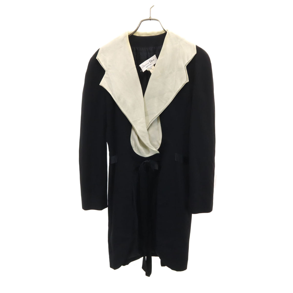 Christian Dior クリスチャンディオール 80s フランス製 ヴィンテージ 長袖 ジャケット 38 ブラック レディース