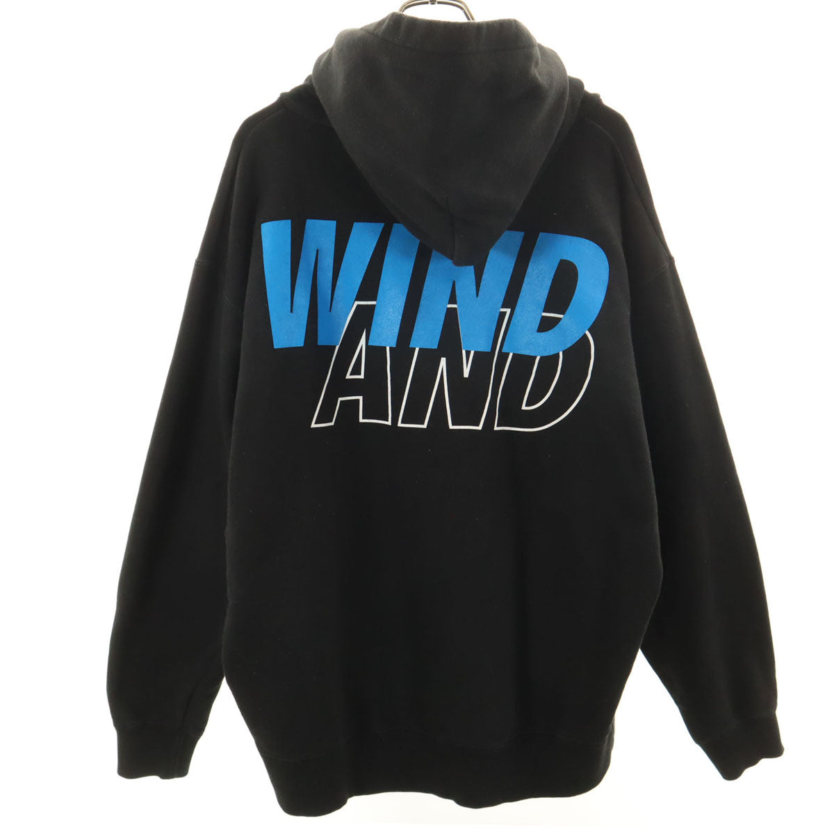 YOU AND SEA ユーアンドシー バックロゴ 長袖 スウェットパーカー XL ブラック WIND AND SEA ウィンダンシー メンズ