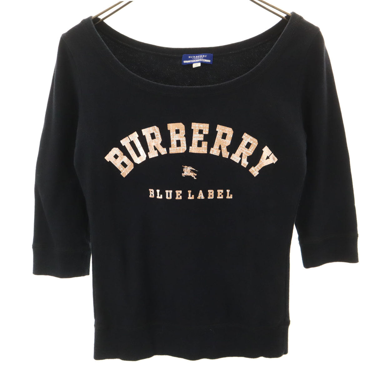 BURBERRY BLUE LABEL バーバリーブルーレーベル 7分袖 カットソー 38 ネイビー 三陽商会 レディース