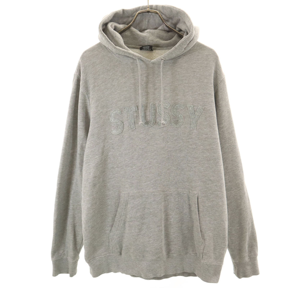 STUSSY ステューシー 長袖 スウェットパーカー M グレー^ メンズ