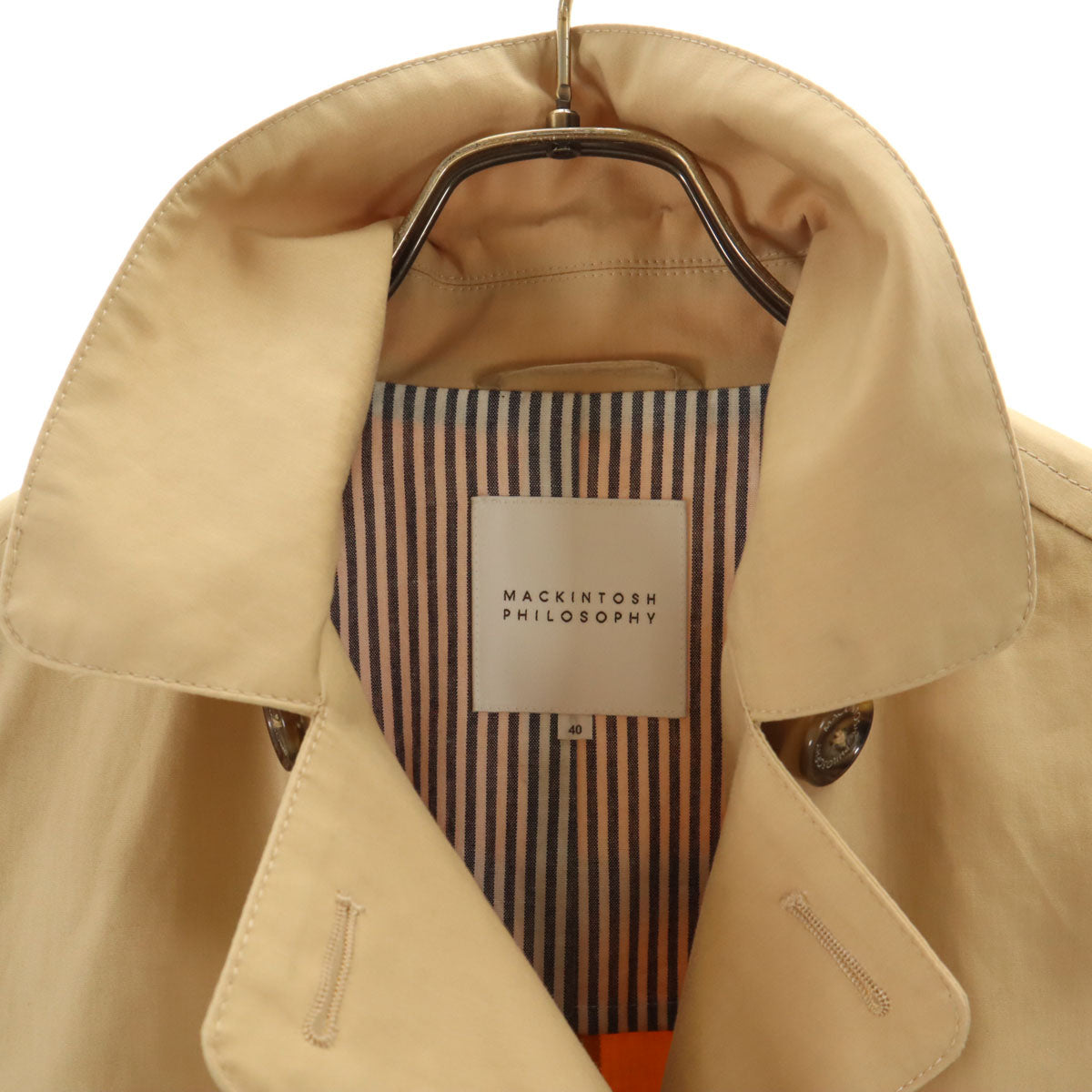 MACKINTOSH PHILOSOPHY マッキントッシュフィロソフィー 日本製 トレンチコート 40 ベージュ レディース