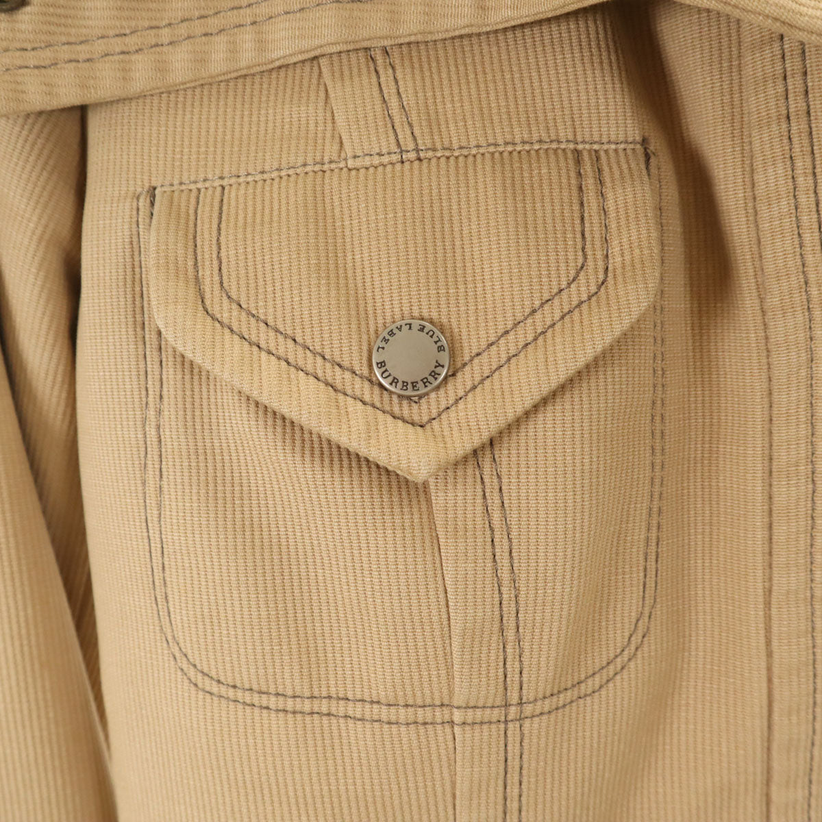 BURBERRY LONDON BLUE LABEL バーバリー ロンドン ブルーレーベル コーデュロイ 中綿ジャケット 38 ベージュ 三陽商会 レディース