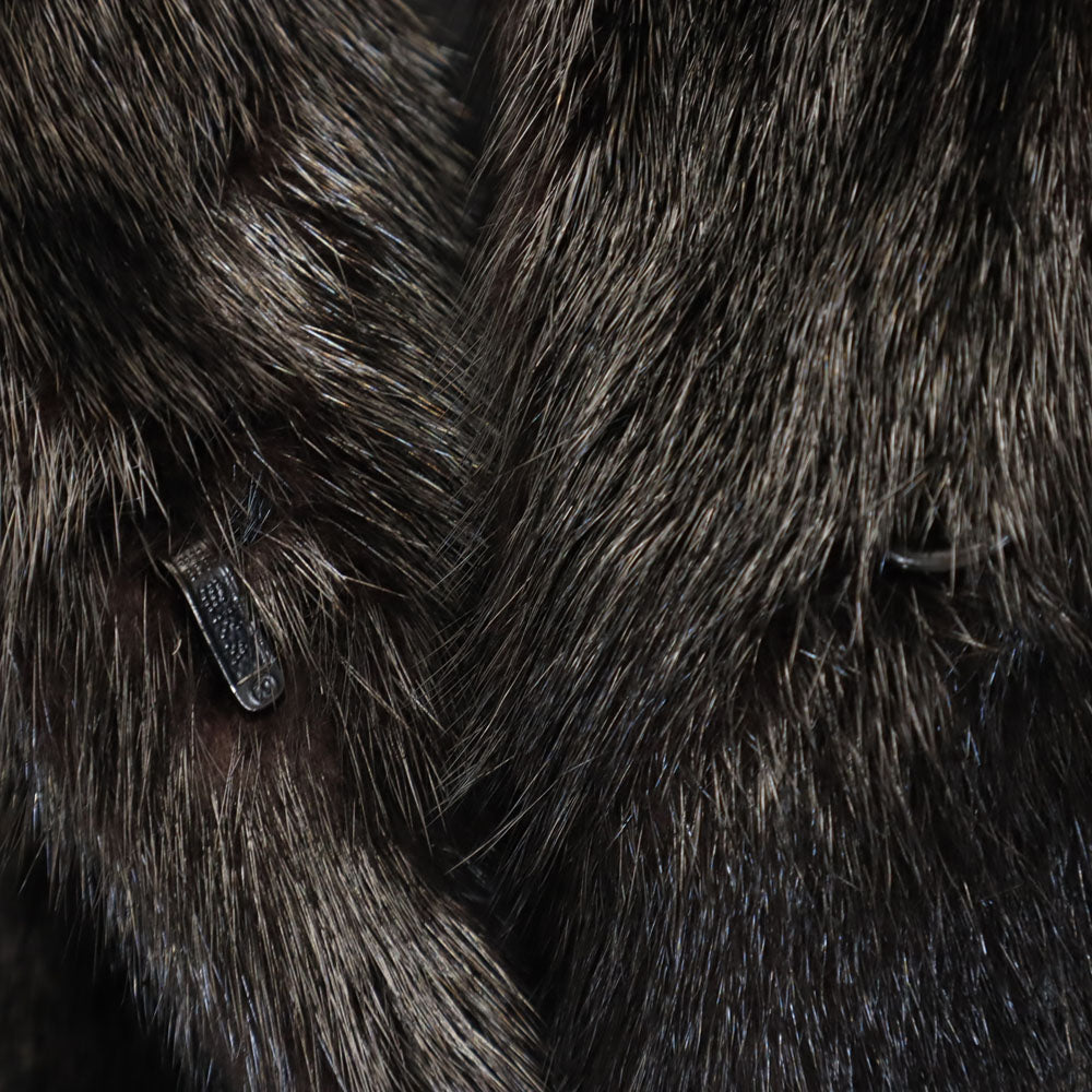 SAGA MINK サガミンク ベルビジョン 毛皮コート 9 ダークブラウン レディース