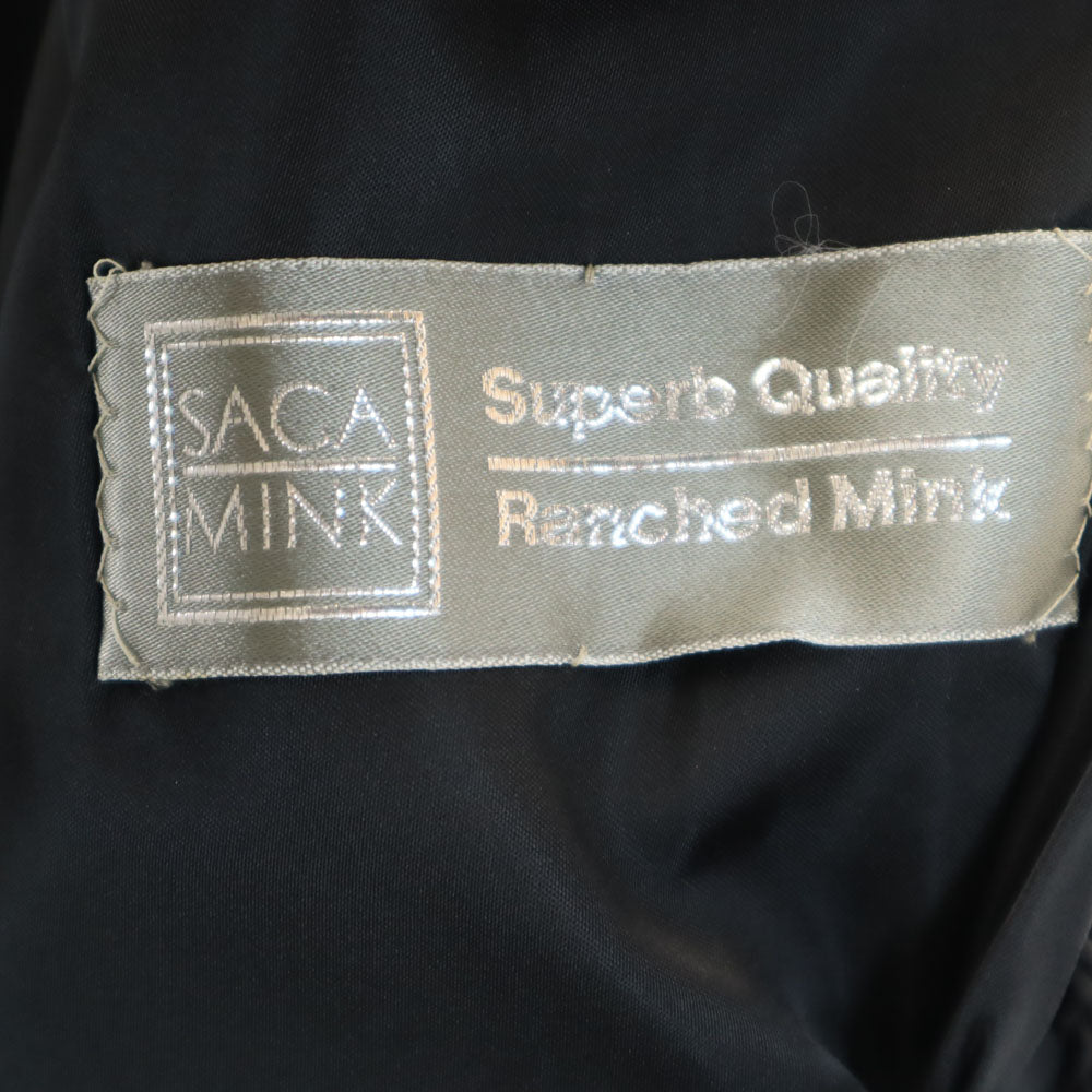 SAGA MINK サガミンク ベルビジョン 毛皮コート 9 ダークブラウン レディース