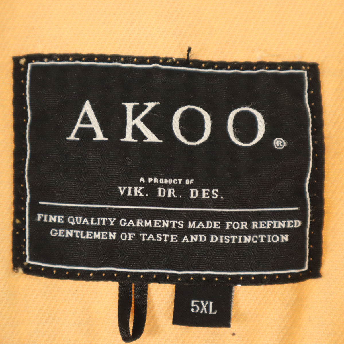 AKOO バックプリント ジャケット 5XL ベージュ系 ビックサイズ ハワイアン メンズ