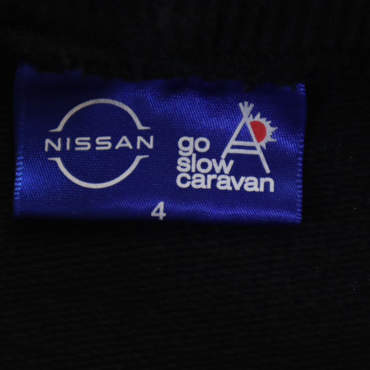 goslow caravan ゴースローキャラバン NISSAN 日産自動車 コラボ RALLYメカニック猫 長袖 スウェットパーカー 4 ブラック 空紡糸裏毛 メンズ
